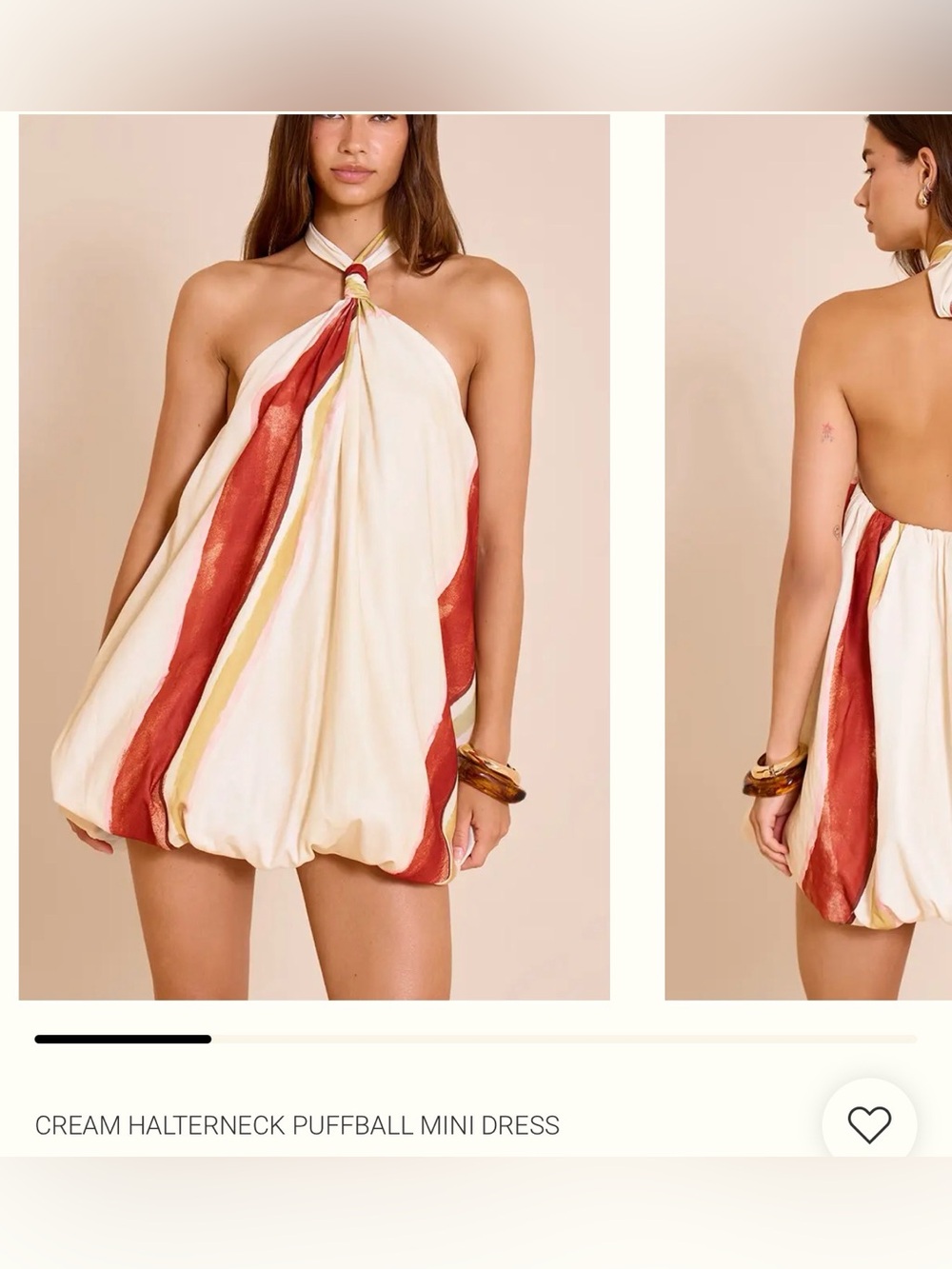 PrettyLittleThing Puffball Halter Mini Dress
